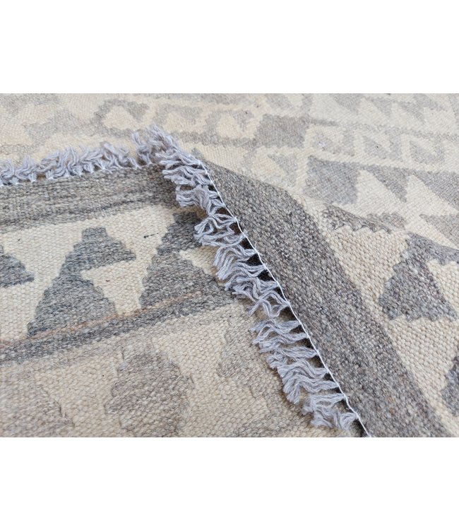 9'74x6'37 Hand Woven Brown Wool Kilim Area Rug