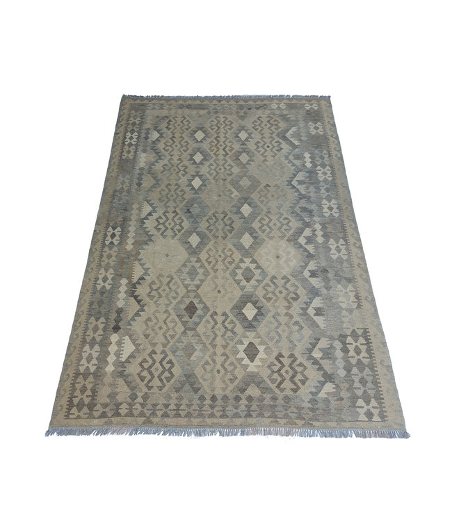 Handgemaakt Natural Kelim Wol Tapijt 297x201 cm