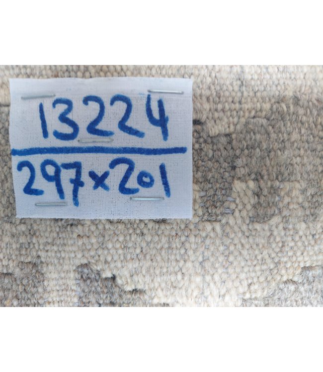 9'74x6'60 Hand Woven Brown Wool Kilim Area Rug