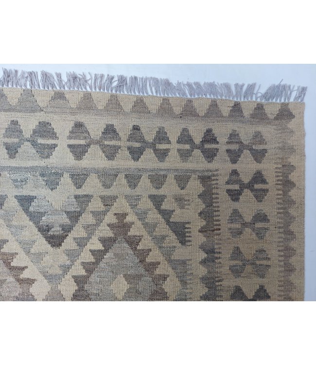 Handgemaakt Natural Kelim Wol Tapijt 297x201 cm