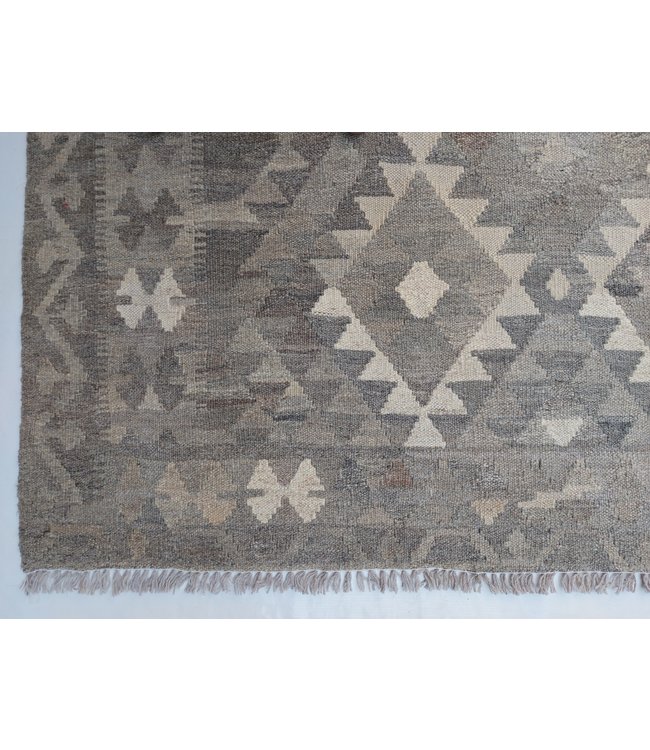 Handgemaakt Natural Kelim Wol Tapijt 294x204 cm