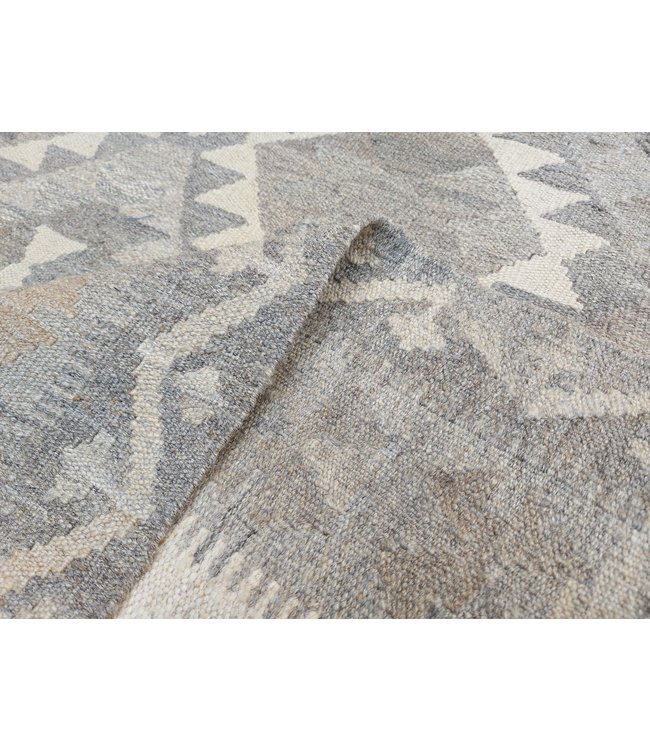 9'65x6'69 Hand Woven Brown Wool Kilim Area Rug