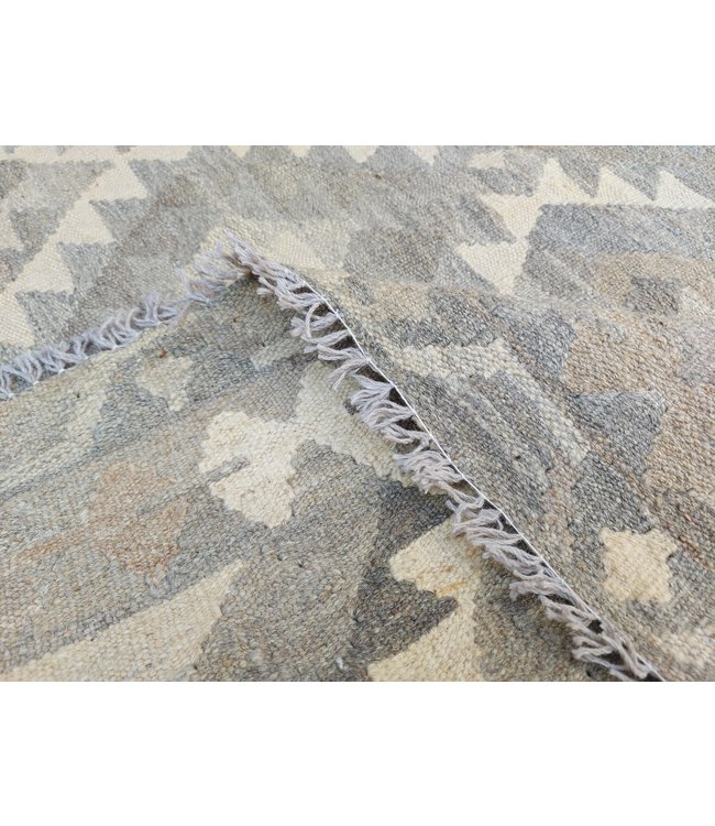 9'65x6'69 Hand Woven Brown Wool Kilim Area Rug