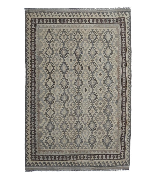 Handgemaakt Natural Kelim Wol Tapijt 288x200 cm