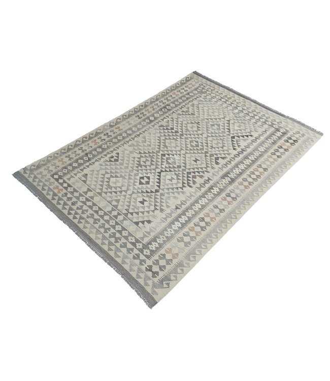 9'58x6'82 Hand Woven Brown Wool Kilim Area Rug