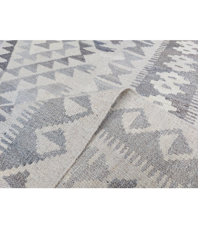 9'58x6'82 Hand Woven Brown Wool Kilim Area Rug