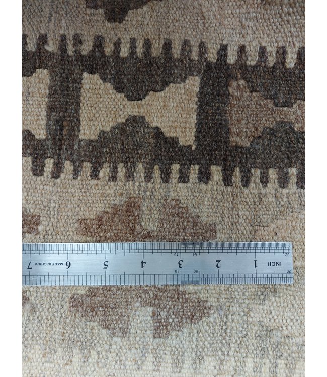 Handgemaakt Natural Kelim Wol Tapijt 302x201 cm