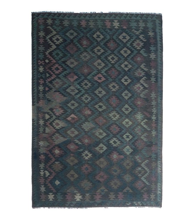 9'94x6'76 Hand Woven Afghan Wool Kilim Area Rug