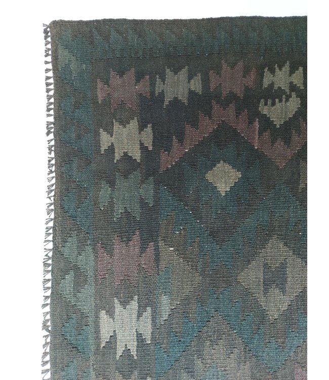 Handgemaakt Oosters Kelim Wol Vloerkleed 303x206 cm