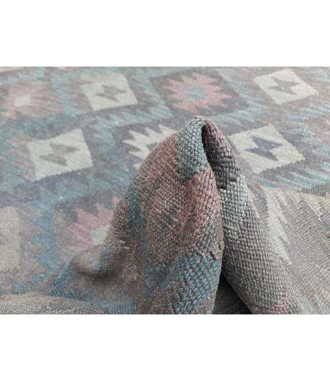 Handgewebte Orientalisch Wolle Kelim Teppich 303x206 cm