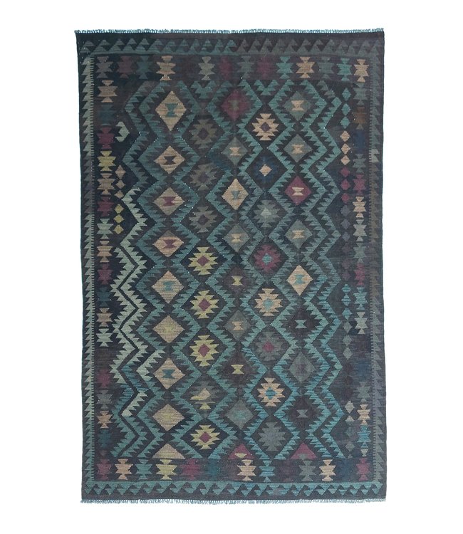 Handgewebte Orientalisch Wolle Kelim Teppich 296x201 cm