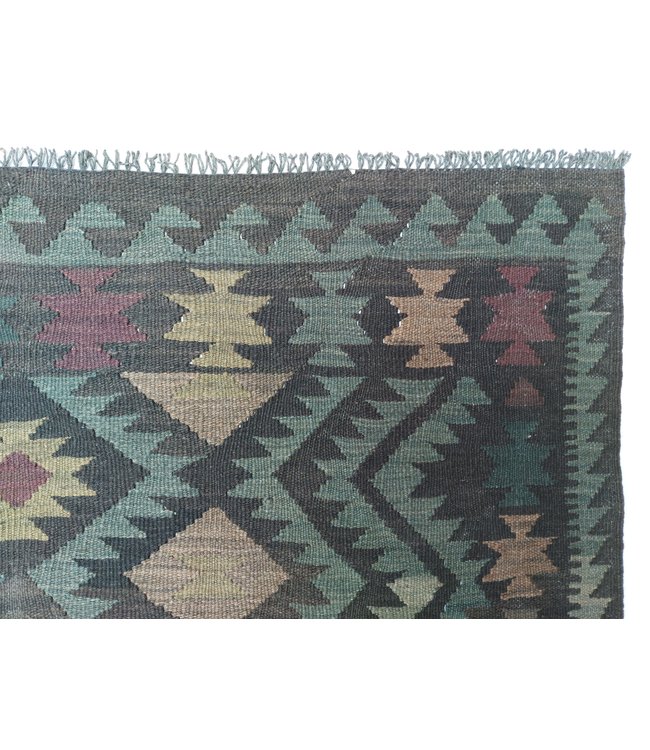 9'71x6'59 Hand Woven Afghan Wool Kilim Area Rug