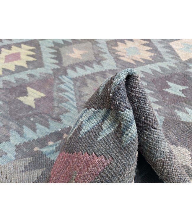 Handgewebte Orientalisch Wolle Kelim Teppich 296x201 cm