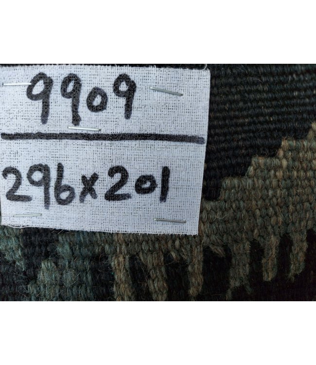 9'71x6'59 Hand Woven Afghan Wool Kilim Area Rug