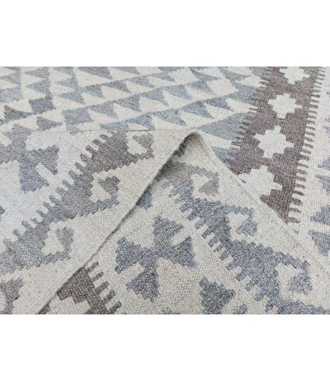 Handgemaakt Natural Kelim Wol Tapijt 286x201 cm