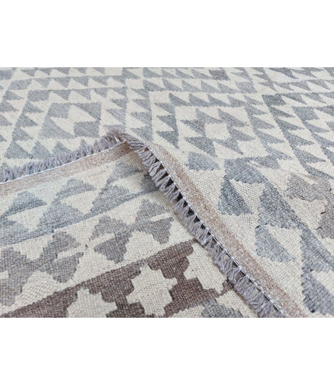 Handgemaakt Natural Kelim Wol Tapijt 286x201 cm