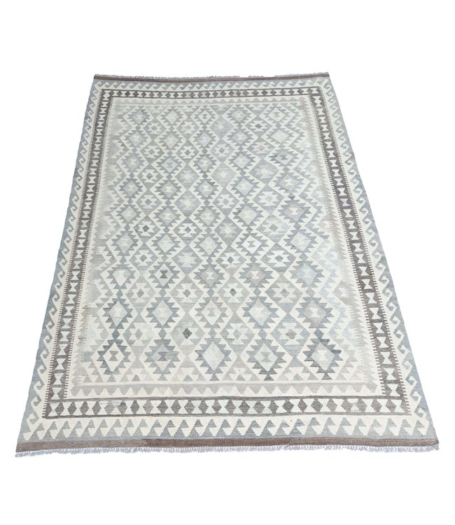 Handgemaakt Natural Kelim Wol Tapijt 289x200 cm