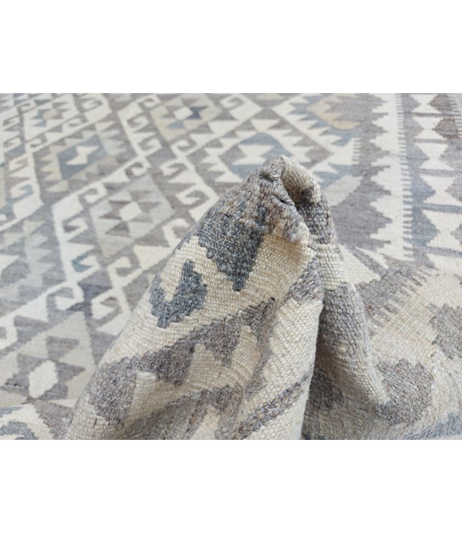 Handgemaakt Natural Kelim Wol Tapijt 305x199 cm