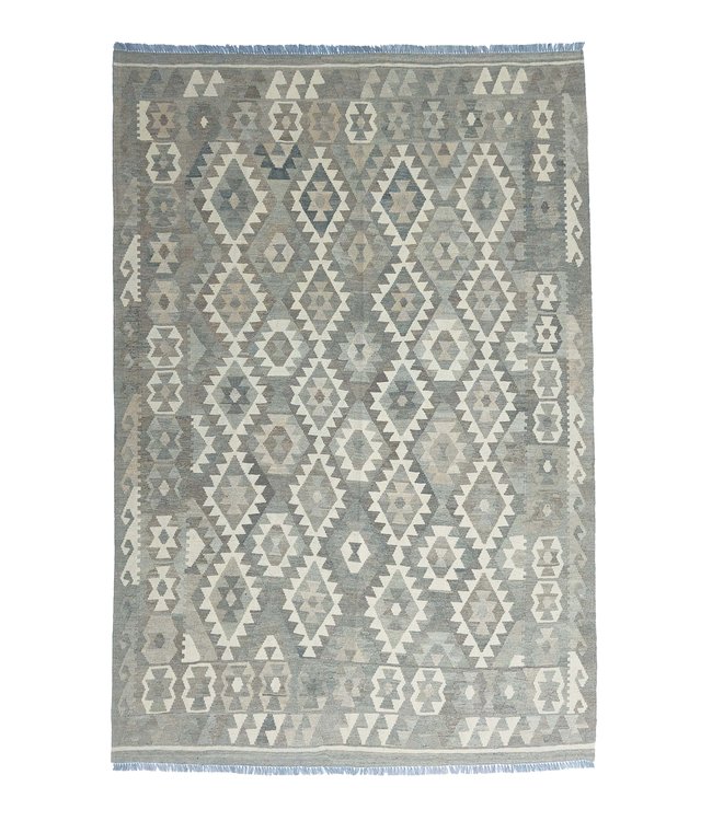 Handgemaakt Natural Kelim Wol Tapijt 294x207 cm