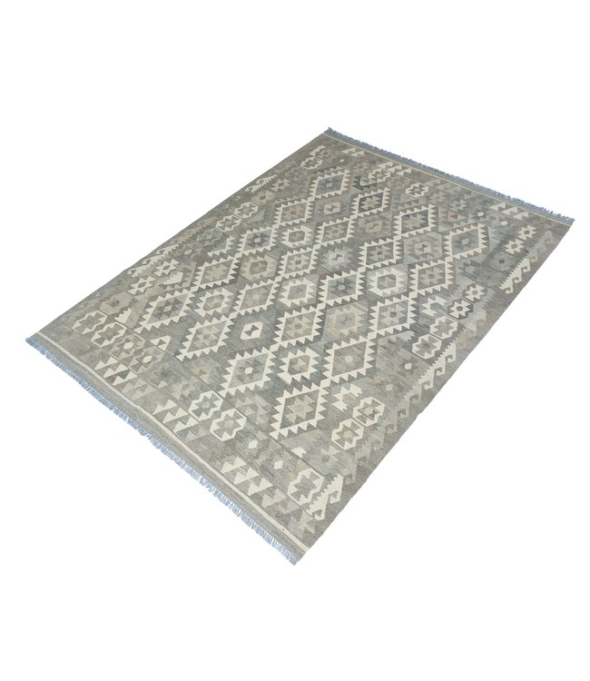 9'65x6'79 Hand Woven Brown Wool Kilim Area Rug