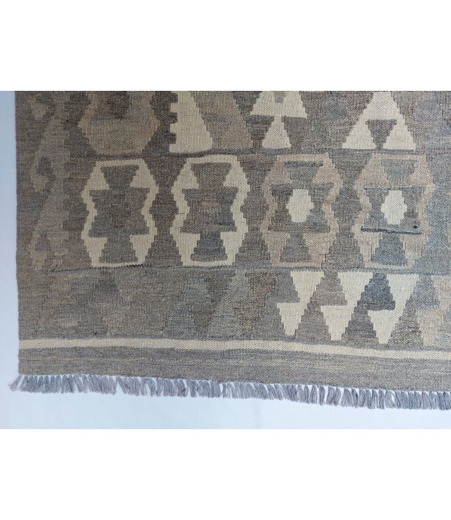 Handgemaakt Natural Kelim Wol Tapijt 294x207 cm