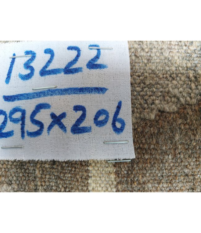 Handgemaakt Natural Kelim Wol Tapijt 295x206 cm