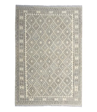 9'74x6'73 Hand Woven Brown Wool Kilim Area Rug