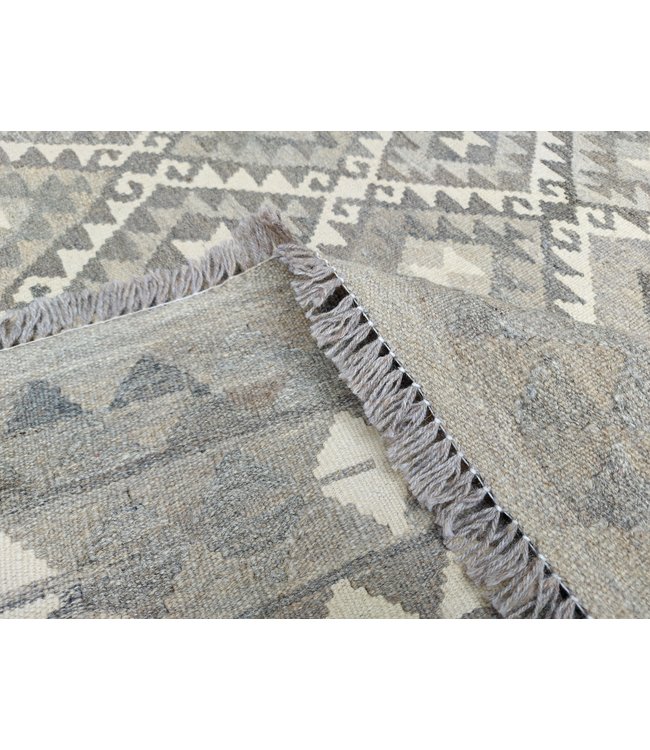 Handgemaakt Natural Kelim Wol Tapijt 297x205 cm