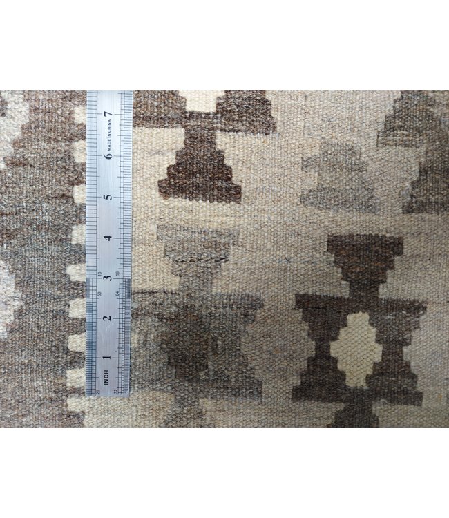 Handgemaakt Natural Kelim Wol Tapijt 295x206 cm