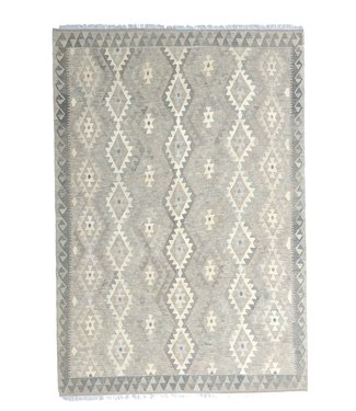 9'78x6'73 Hand Woven Brown Wool Kilim Area Rug