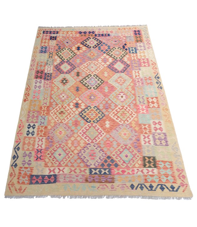 9'94x6'73 Hand Woven Afghan Wool Kilim Area Rug