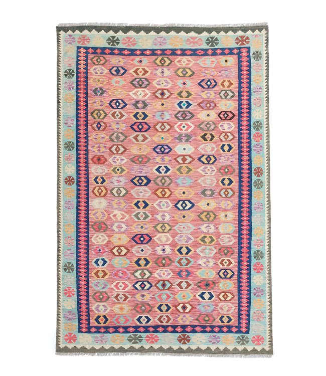 Handgewebte Orientalisch Wolle Kelim Teppich 300x200 cm