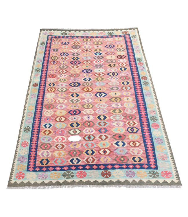 9'84x6'56 Hand Woven Afghan Wool Kilim Area Rug