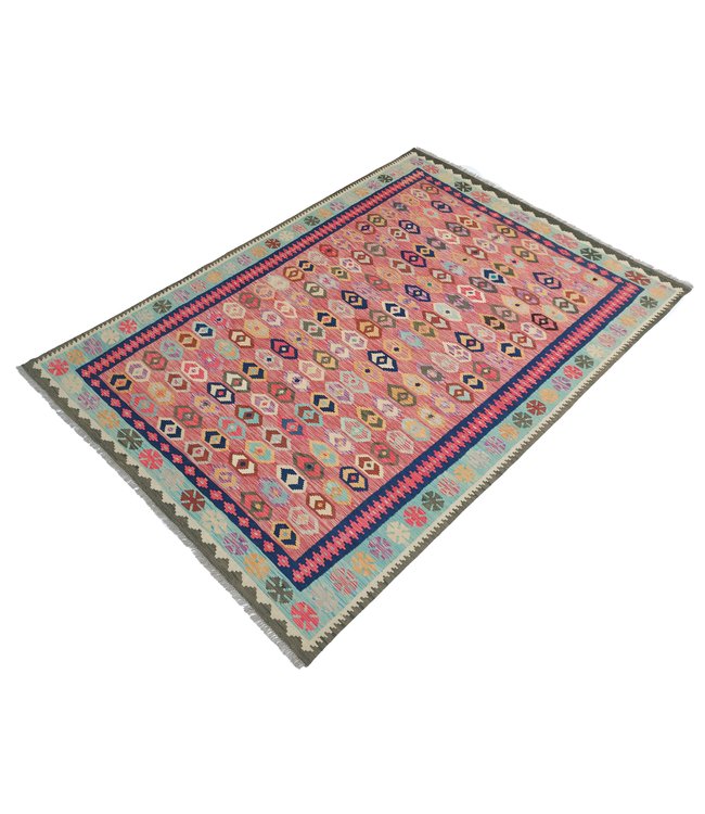 Handgewebte Orientalisch Wolle Kelim Teppich 300x200 cm