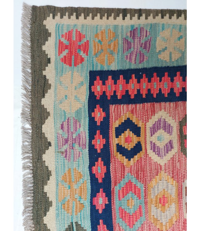 9'84x6'56 Hand Woven Afghan Wool Kilim Area Rug