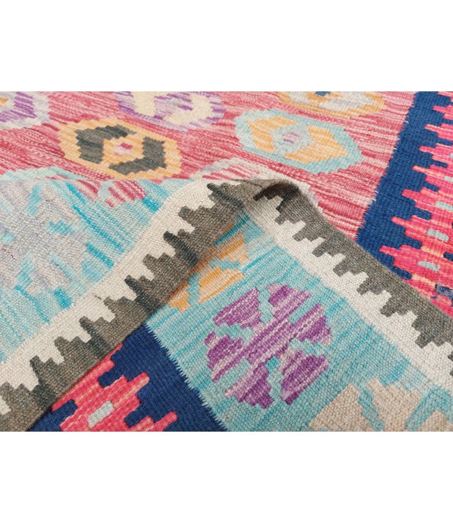 Handgemaakt Oosters Kelim Wol Vloerkleed 300x200 cm