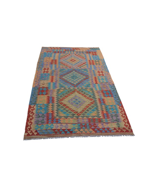 260 x 147 cm Handgewebte Orientalisch Wolle Kelim Teppich