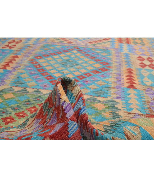 260 x 147 cm Handgewebte Orientalisch Wolle Kelim Teppich