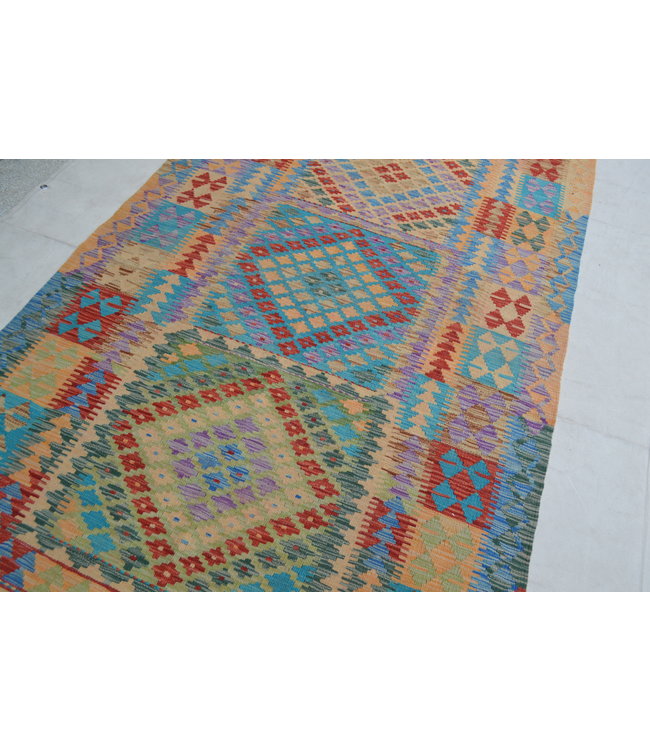 260 x 147 cm Handgewebte Orientalisch Wolle Kelim Teppich