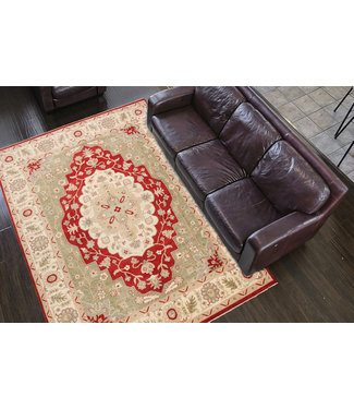 Hand knotted 11'9x8'8 ziegler rug  Heriz Wool Rug 363x271 cm  Serapi Carpet