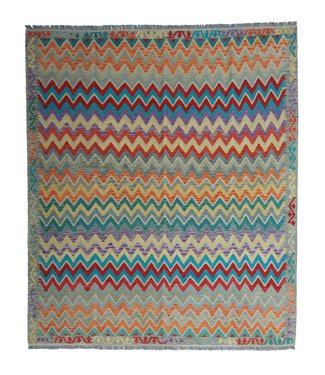 9'58x8'37 Hand Woven Afghan Wool Kilim Area Rug