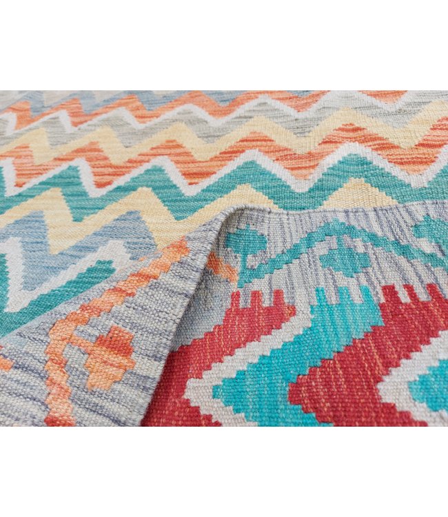 9'58x8'37 Hand Woven Afghan Wool Kilim Area Rug