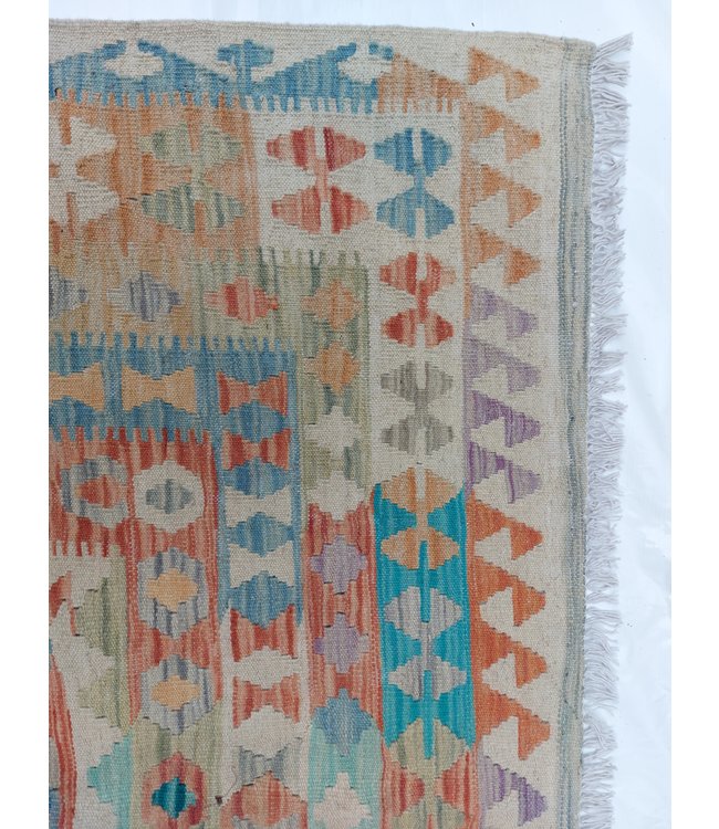 Handgewebte Orientalisch Wolle Kelim Teppich 349x249 cm