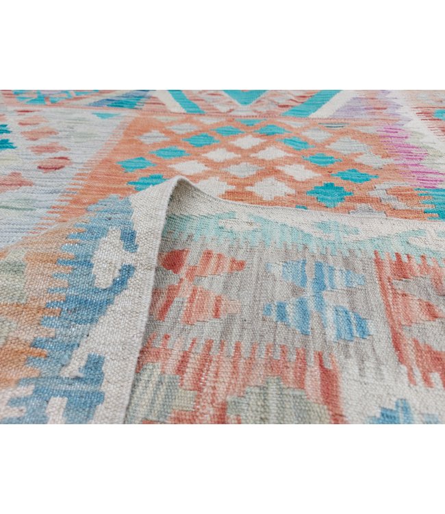 11'45x8'17 Hand Woven Afghan Wool Kilim Area Rug