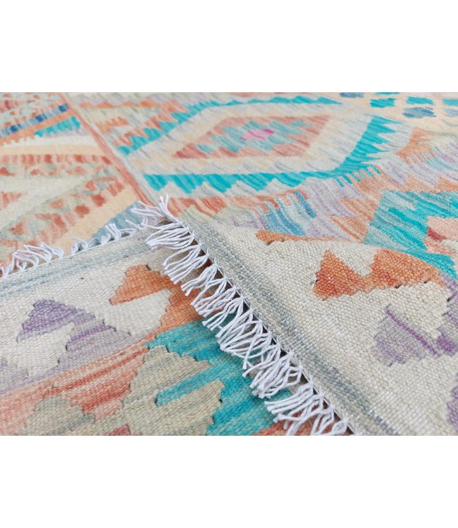 11'45x8'17 Hand Woven Afghan Wool Kilim Area Rug