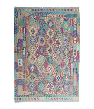 11'68x8'46 Hand Woven Afghan Wool Kilim Area Rug
