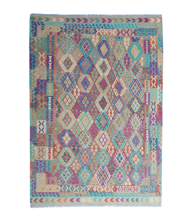 11'68x8'46 Hand Woven Afghan Wool Kilim Area Rug