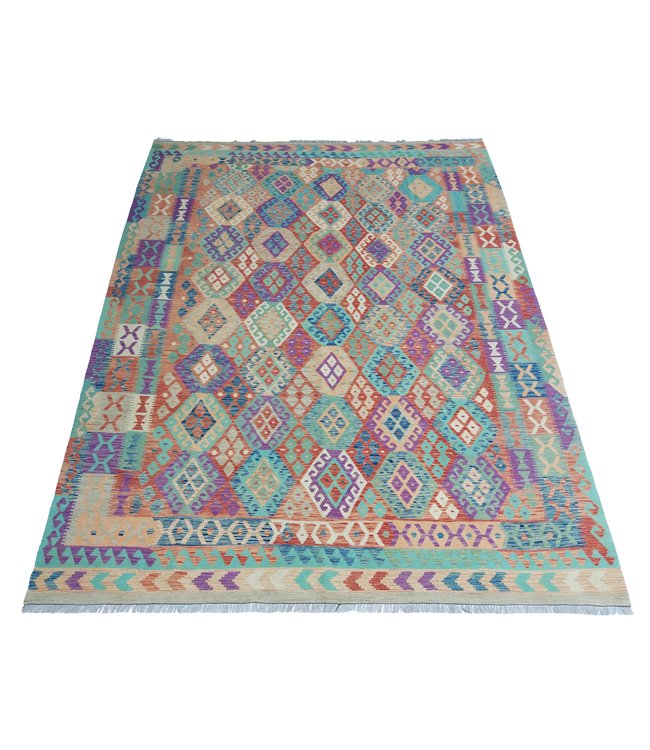 11'68x8'46 Hand Woven Afghan Wool Kilim Area Rug
