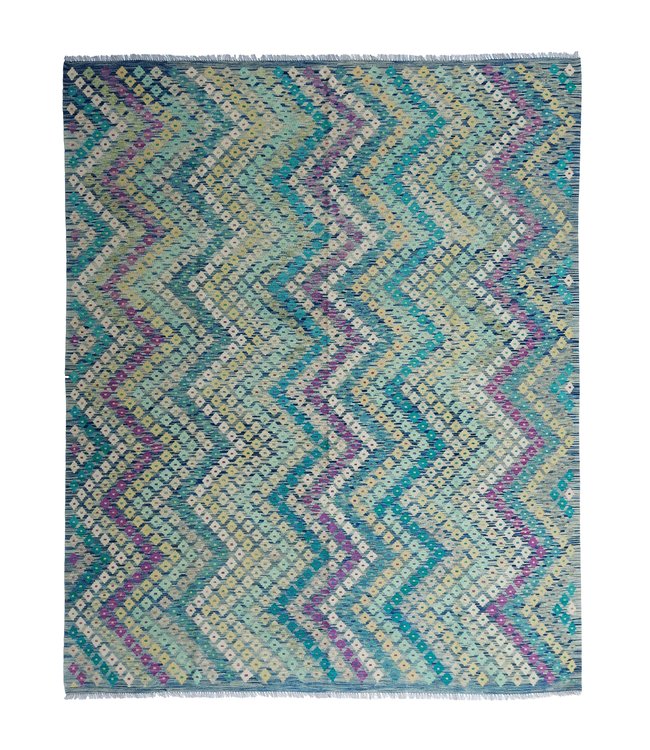 10'01x8'23 Hand Woven Afghan Wool Kilim Area Rug