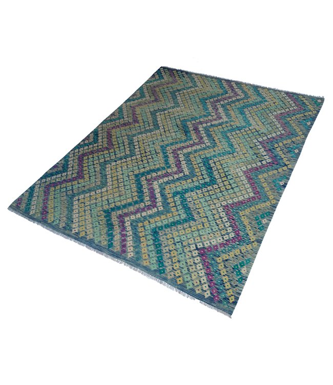 Handgewebte Orientalisch Wolle Kelim Teppich 305x251 cm